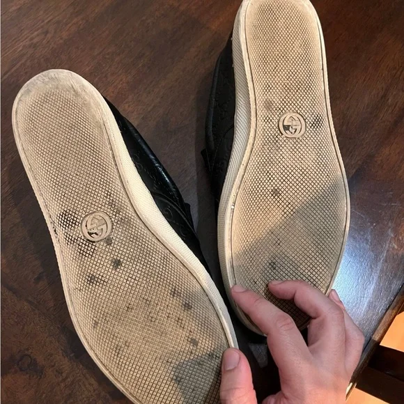 Gucci Guccissima Black Embossed Men's slip ons - Picture 5 of 10